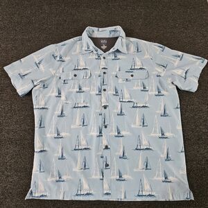 Croft & Barrow Mens XXL Tropical Sailboat Print Shirt